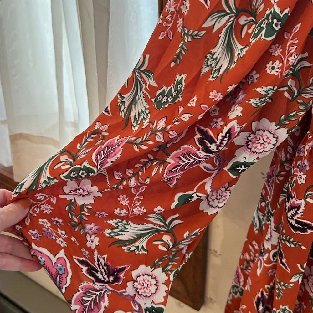 Kimono Floral Orange - Picture 3 of 7